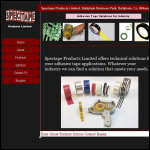 Screen shot of the Spectape Products Ltd website.
