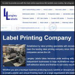 Screen shot of the Langley Labels Ltd website.