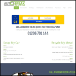 Screen shot of the Autobreak (Colchester) Ltd website.
