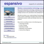 Screen shot of the Espansivo Ltd website.
