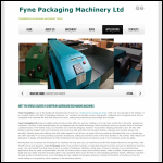 Screen shot of the Fyne Packaging website.