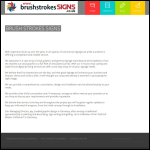 Screen shot of the Brushstrokes Signs website.