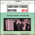 Screen shot of the Sanctuary Art of Sound Ltd website.