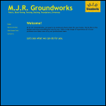 Screen shot of the M J R Groundworks Ltd website.