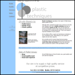 Screen shot of the Plastic Techniques website.