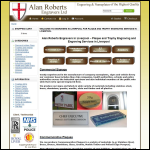 Screen shot of the Alan Roberts Engravers Ltd website.
