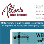 Screen shot of the Allen's Fried Chicken (G.B) Ltd website.