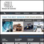 Screen shot of the Gill Sensors & Controls website.