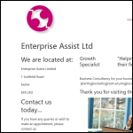 Screen shot of the Enterprise Assist Ltd website.