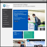 Screen shot of the Sheffield International College website.