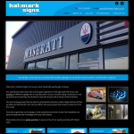Screen shot of the Hallmark Signs Ltd website.
