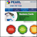 Screen shot of the Pearl Print & Design Ltd website.