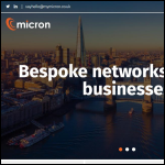 Screen shot of the Micron Communications Ltd website.