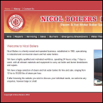 Screen shot of the Nicol Boilers Ltd website.