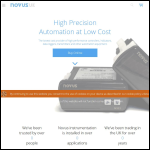 Screen shot of the Novus Automation website.