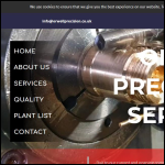 Screen shot of the Orwell Precision Services Ltd website.