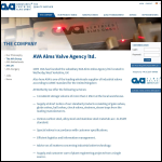 Screen shot of the AVA - Alms Valve Agency Ltd website.