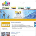 Screen shot of the Solar Exhibitions Ltd website.