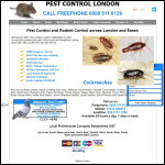 Screen shot of the ABC Pest Control London website.