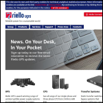 Screen shot of the Riello UPS website.