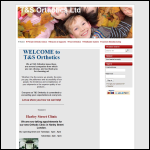 Screen shot of the T & S Orthotics Ltd website.