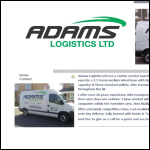 Screen shot of the Adams Logistics Ltd website.