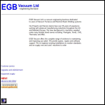 Screen shot of the EGB Vacuum Ltd website.