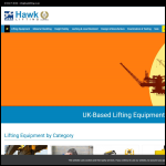 Screen shot of the Hawk Lifting website.