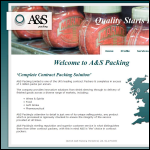 Screen shot of the A & S Packing (Yorkshire) Ltd website.