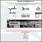 Screen shot of the A A S Electronics website.