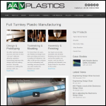 Screen shot of the AAV Plastics Design website.