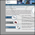 Screen shot of the ABI Contract Services website.