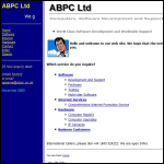 Screen shot of the ABPC Ltd website.