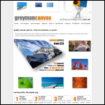 Screen shot of the Greyman Canvas website.