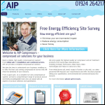 Screen shot of the A I P Compressor Services Ltd website.