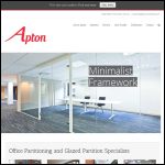 Screen shot of the Apton Partitioning website.