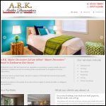 Screen shot of the A.R.K. Master Decorators Ltd website.