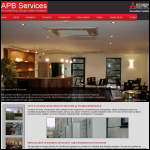 Screen shot of the A P B Services website.