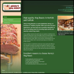 Screen shot of the Henry's Hog Roast Ltd website.