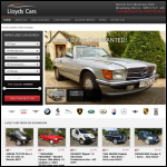 Screen shot of the Lloyds Cars Ltd website.
