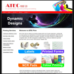 Screen shot of the A-Tec Print Ltd website.