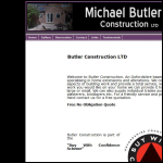 Screen shot of the Michael Butler Construction Ltd website.