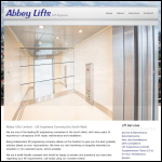 Screen shot of the Abbey Lifts website.