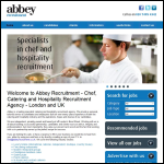Screen shot of the Abbey Recruitment (London Company) website.