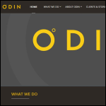 Screen shot of the Odin Research & Development website.