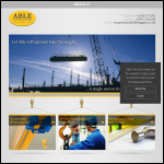 Screen shot of the Able Lifting Gear (Swansea) Ltd website.