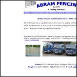 Screen shot of the Abram Fencing website.