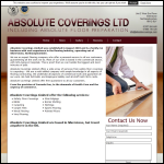Screen shot of the Absolute Coverings Ltd website.