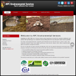 Screen shot of the APC Environmental Services website.