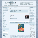 Screen shot of the Accusound website.